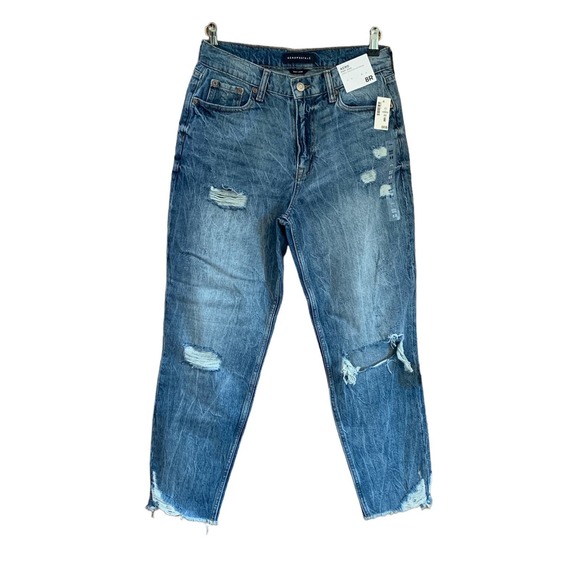 NWT Aeropostale Perfectly Distressed “Mom Jean” Size 8 R - Picture 1 of 14